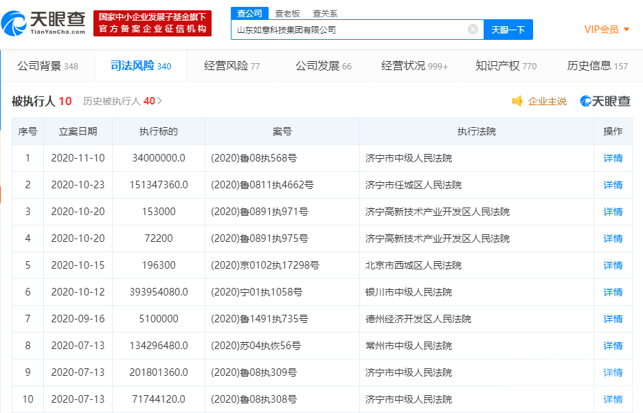 如意科技被列为被执行人，执行标的3400万-1.jpg