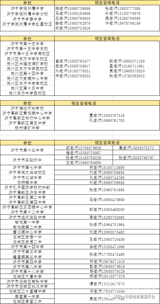 济宁这两所高中公布招生咨询电话-1.png