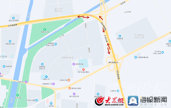 济宁市高新区杨柳立交地面道路导行示意图来了-1.png