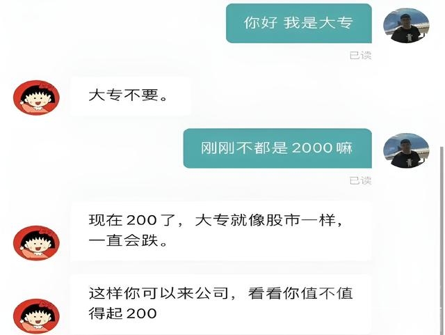 成都一公司人事侮辱大专求职者：大专生就是傻，只配拿200块看门-1.jpg