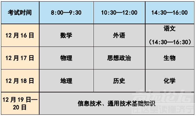 济宁一中北湖校区关于山东省2022年冬季普通高中学业水平合格考试的温馨提示-1.png