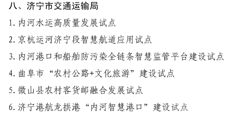 济宁六项试点入选省加快建设交通强国山东示范区第一批试点任务名单-1.png