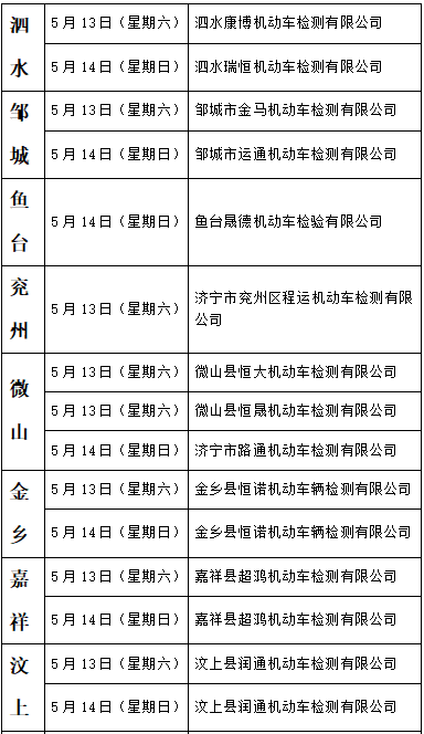 济宁机动车检验机构周六周日预约检验一览表公布-2.jpg