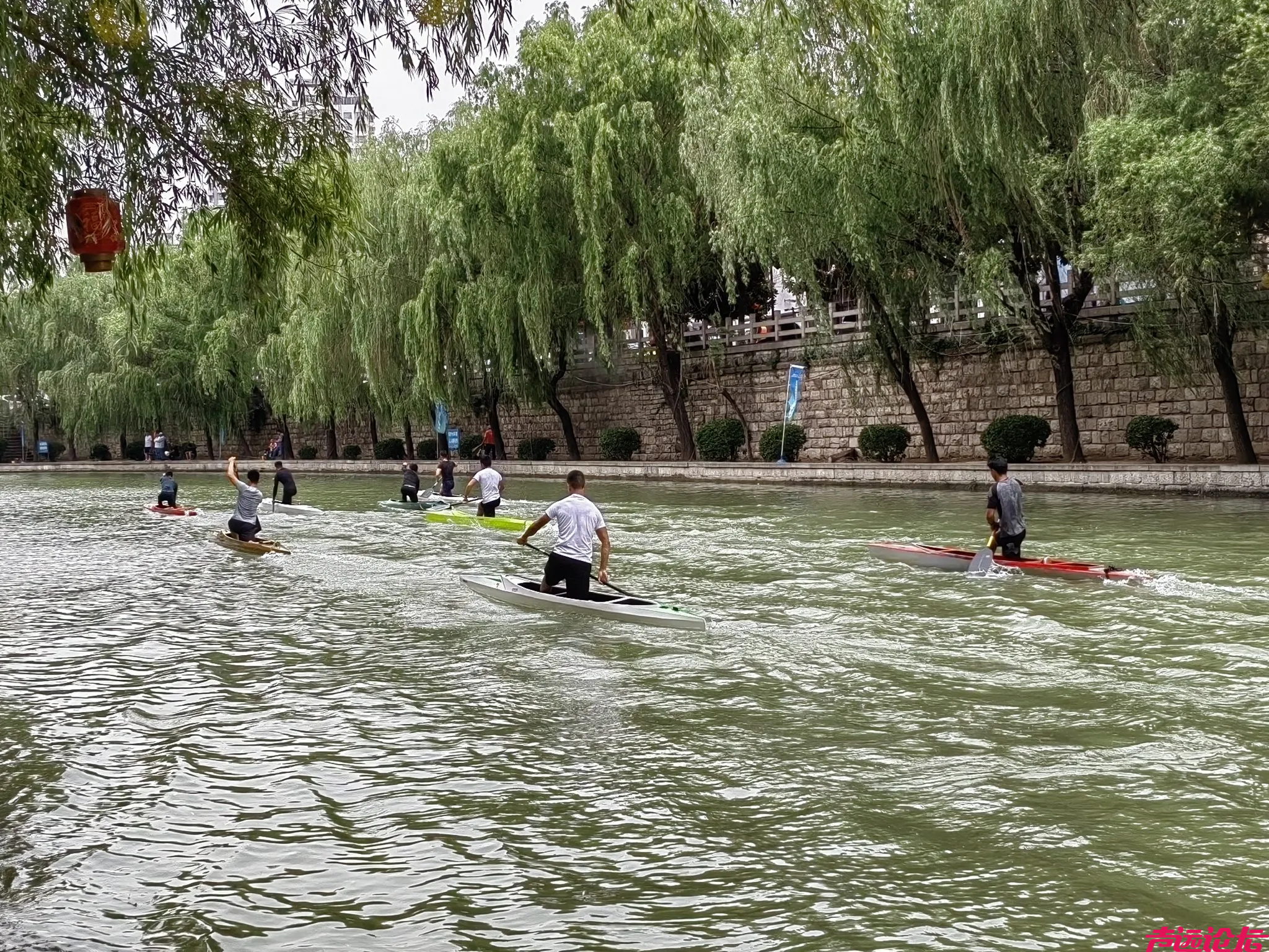 济宁古运河，姑娘小伙在练习划龙舟。青春的身影、昂扬向上的精神面貌给人鼓舞-1.jpg