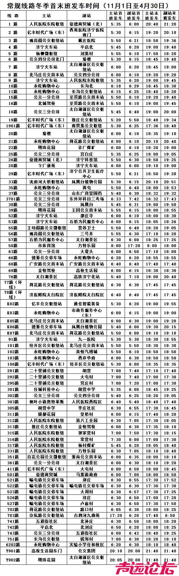 11月1日起 济宁公交集团所属常规线路执行冬季运营时间-1.jpg