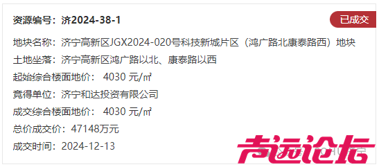 占地约598亩，成交价20.5亿元！济宁城区14宗土地成功出让-3.jpg