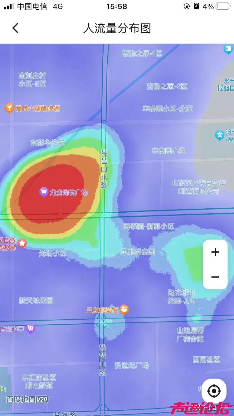 济宁市区商场的人气状况，从地图上查看济宁市区各个商场的热力图，新城区很难超越老城-3.jpg