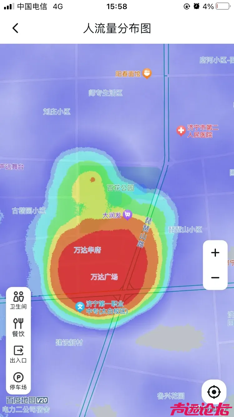 济宁市区商场的人气状况，从地图上查看济宁市区各个商场的热力图，新城区很难超越老城-4.jpg