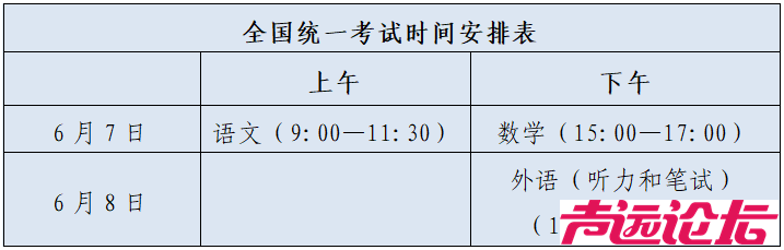 山东夏季高考各科目考试时间安排来啦！-1.jpg