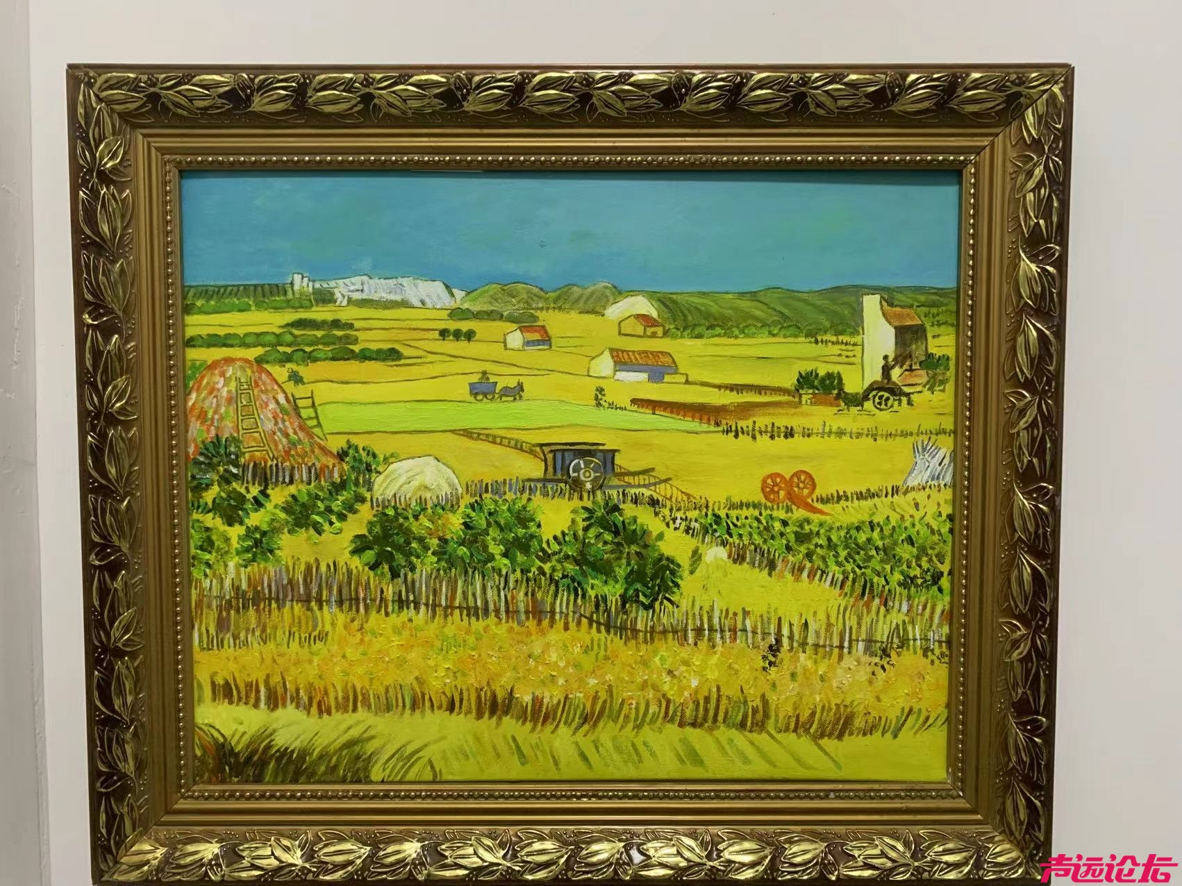 临 梵高的《收获的景象》.jpg