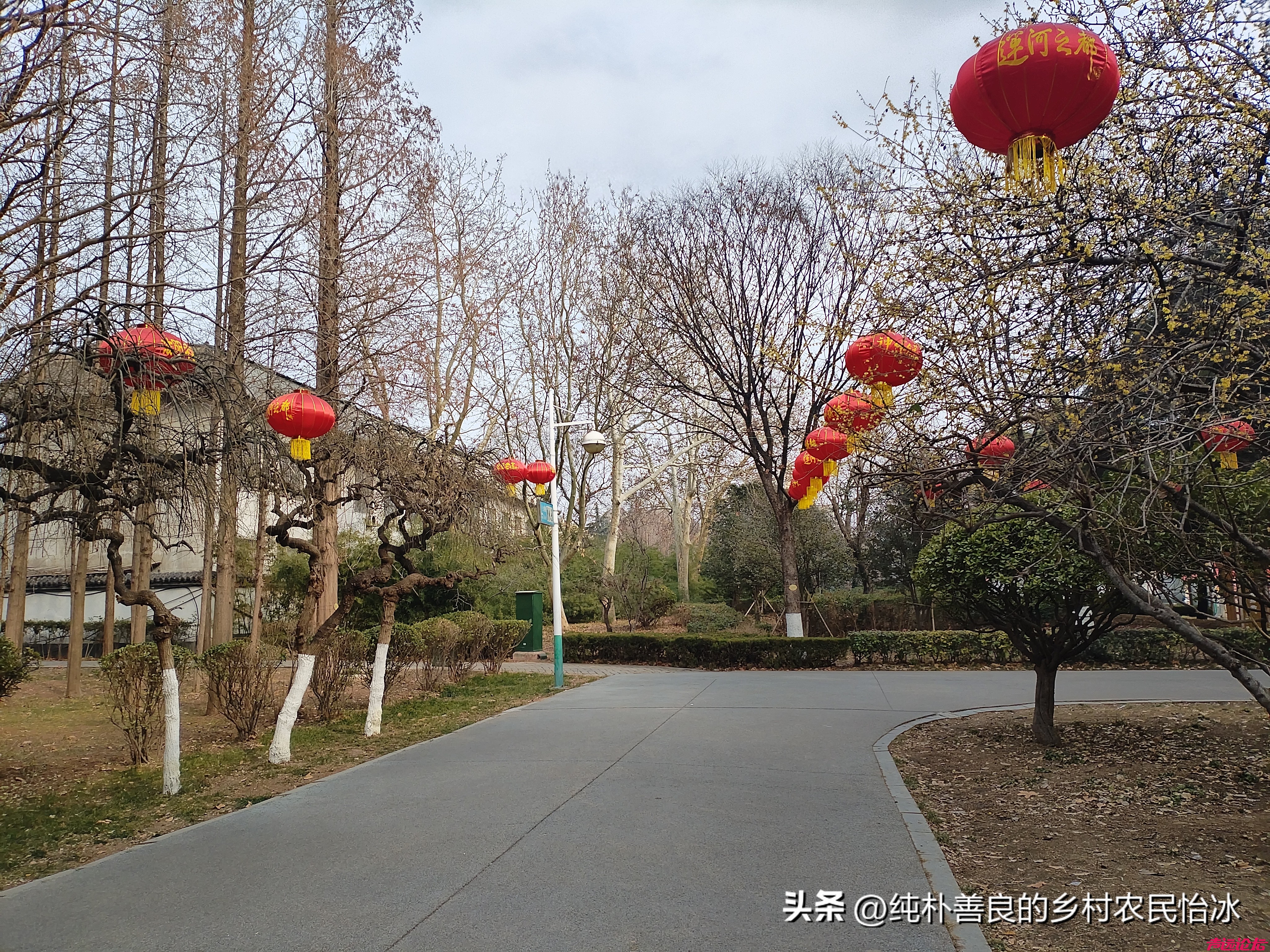 兖州少陵公园，公园里面大红灯笼高高挂，快过年了公园里装扮得很喜庆，人也不少了~-15.jpg