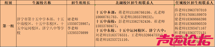 中考招生咨询热线公布！包含济宁这些中学，济宁市第一中学+济宁市育才中学+附属高中-1.png